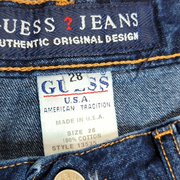 GUESS Los Angeles Blue Denim 5-pocket Front Split Skirt Size 28. #448 - Picture 2 of 5